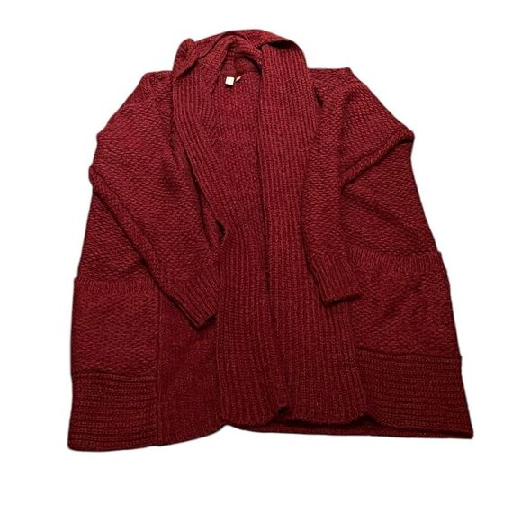 Pilcro Anthropologie Burgundy Heavy Weight Cardigan Sweater, Size M, NWT - Picture 6 of 10